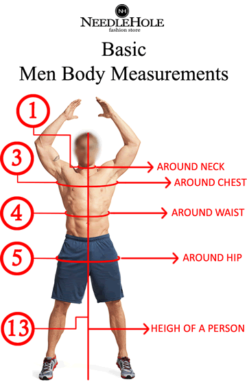 basic men body measurements