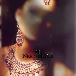 Superb Artificial Diamond Like Crafted With Red Gemstone Wedding Jewellery Necklace & Earrings Set For Asian Indian & Pakistani Brides