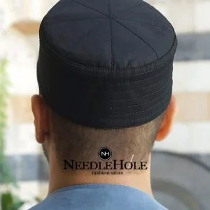 Muslim prayer hat in black color