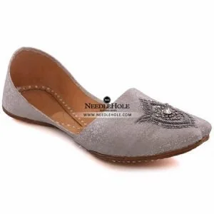 Wedding Khussa Shoes In White Color