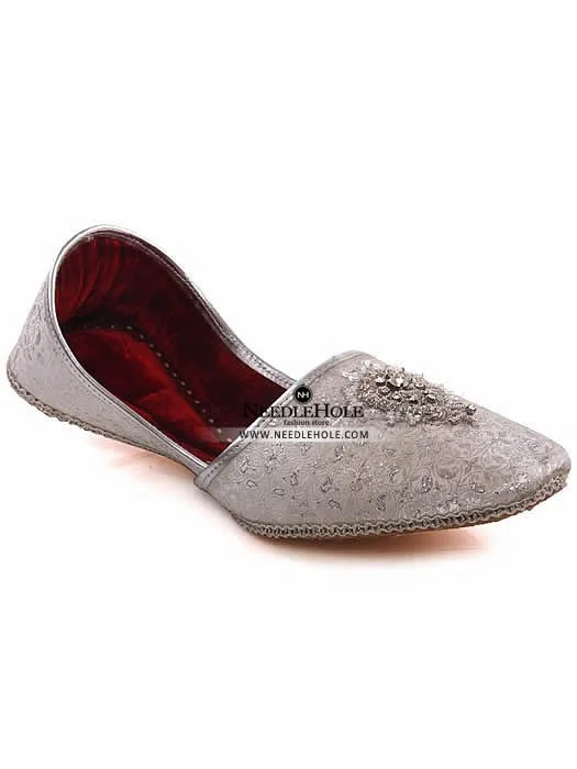 Groom Khussa Design In White Color