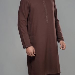 Special kurta shalwar for men in auburn color