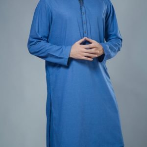 Amazing men kurta shalwar in cerulean blue colour