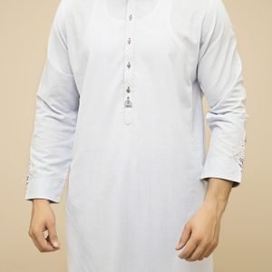 Stunning party wear kurta salwar design for man in white colour