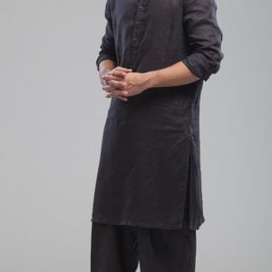 Menswear casual black kurta salwaar
