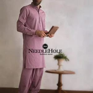 Lavender pink menswear shalwar kameez suit design