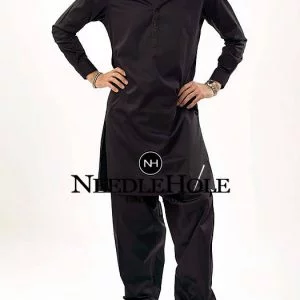 Magestic black shalwar kameez suit for men