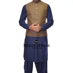 Exquisite suiting waistcoat for men in camel color