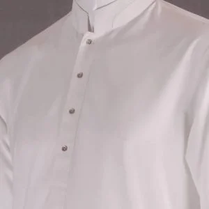 Mens shalwar kameez online fabric in off-white color. Unstitched shalwar kameez suit fabric for men