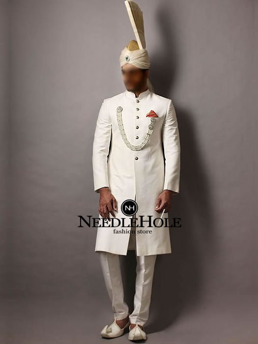 Sabyasachi Mukherjee off white sherwani 