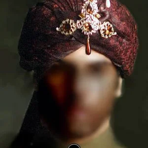 Pakistani wedding turban in jamawar fabric, pre-tied groom turban in maroon color