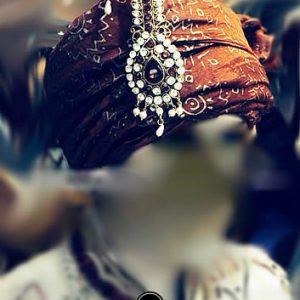 Beautiful wedding turban online pre-tied silk turban for groom in flame color