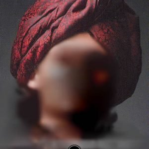 Shop groom turban online in rosewood colour. Beautiful pre-tied wedding turban in jamawar fabric