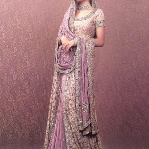 Classic desi bridal lehenga suit with gorgeous floor length shirt