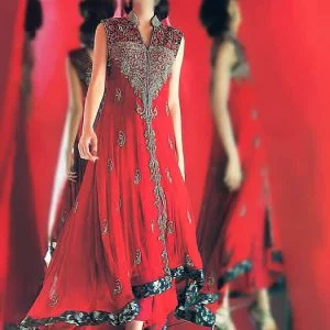 Red evening, cocktail, maxi style long elegant party dress