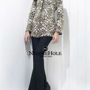 Pakistani Party Dress For Women Fitted Long Sleeves Cocktail Dress V Neck Comes With Open Front Style Fully Embellished Shirt, Trouser & Dupatta In Black Color