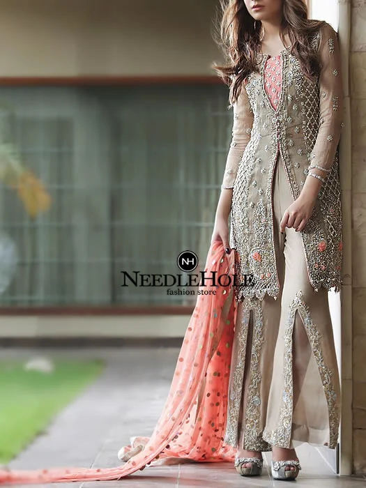 open lace back dress Sundowner Partywear Maroon Chinon Silk Gown| Floral Weaving Cape & Belt