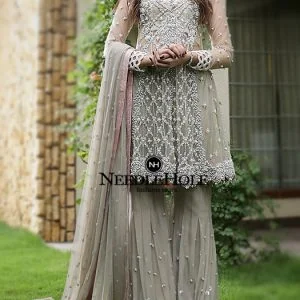 sachin and babi light blue dress Pakistani Engagement Dresses