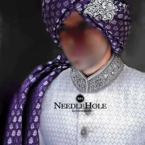 Gorgeous Banarasi Jamawar Sherwani Suit For Groom