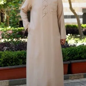 Men Arabic Thobe In Sand Color