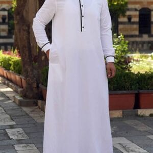 White Emirati Thobe For Men