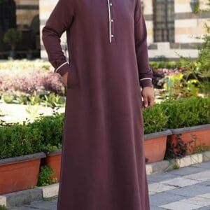 Maroon Emirati Thobe For Men