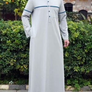 Islamic Thobe For Men In Ice White Color