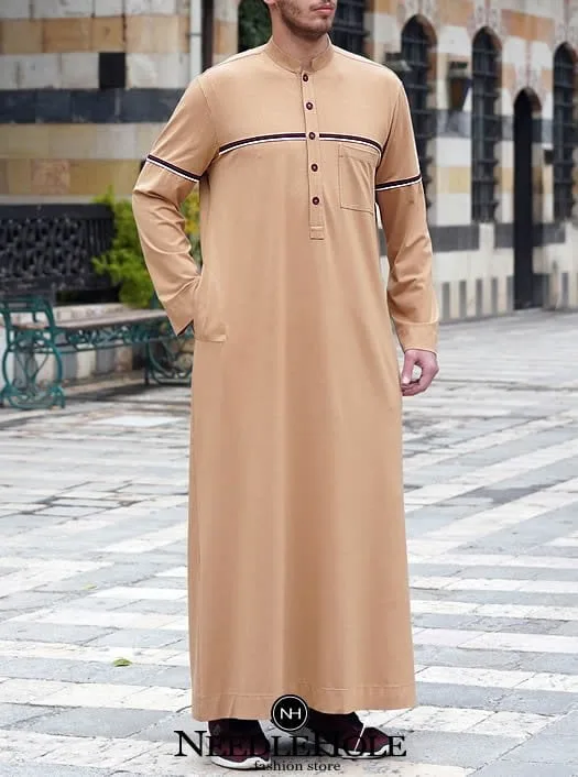 Islamic Thobe For Men In Camel Color