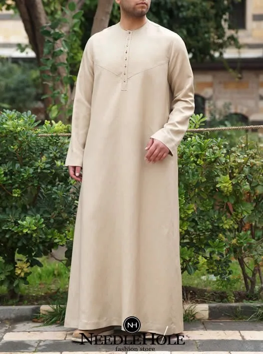 Muslim Thobe For Men In Sand Color