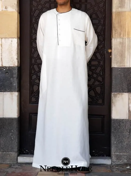 Muslim Thobe For Men In Offwhite Color