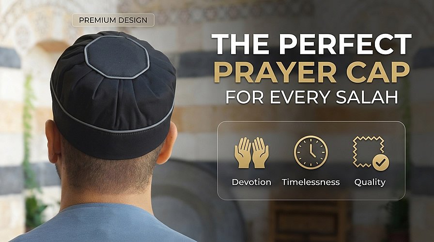Muslim Prayer Cap | Kufi Hat | Perfect Namaz Topi For Men | Muslim Namaz Hat